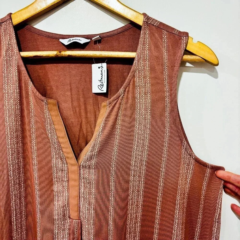 REITMANS‎ Brown  tank top with stripes - Picture 3 of 6